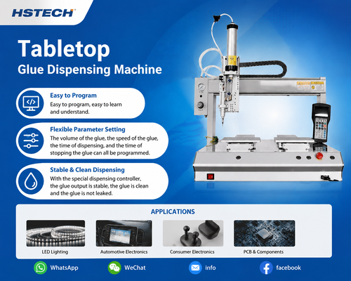 최신 회사 블로그 New HS-D4221 Tabletop Potting Machine Released for PCB, Automotive & Consumer Electronics Precision Gluing
