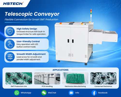 최신 회사 블로그 새로운 HS-STC350 & HS-STC460 망원경 PCB 컨베이어 SMT 라인 레이아웃 및 안전 과제를 해결