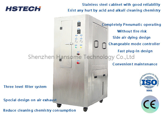 좋은 가격 사이드 에어 다이닝 디자인 좋은 신뢰성 스테인리스 스틸 캐비닛 Pneumatic SMT 스텐실 클리너 온라인으로