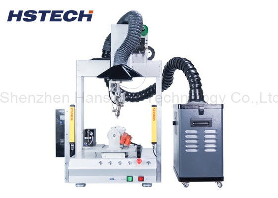 좋은 가격 스모그 클리너 설치와 함께 4 축 데스크톱 자동 용접 로봇 온라인으로