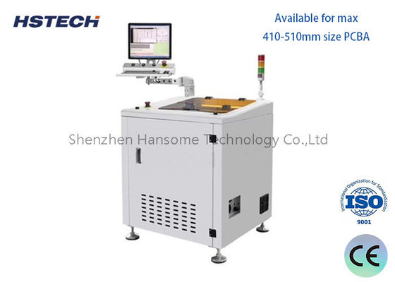 좋은 가격 60000RPM 스테인리스 스틸 보디 PCB 디패널링 라우터 기계 50x50 ~ 410x460mm PCBA 디패널링을위한 작업 크기 온라인으로