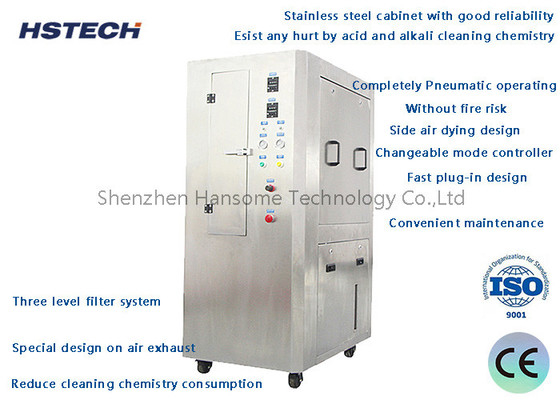 좋은 가격 사이드 에어 다이닝 디자인 좋은 신뢰성 스테인리스 스틸 캐비닛 Pneumatic SMT 스텐실 클리너 온라인으로