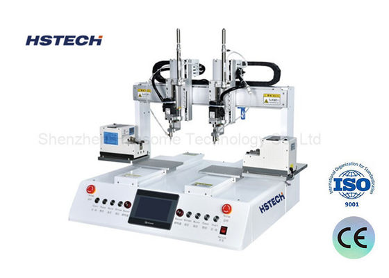 좋은 가격 가시적인 작동 6 축 작동 두 개의 작업 스테이션을 가진 나사 잠금 기계 온라인으로