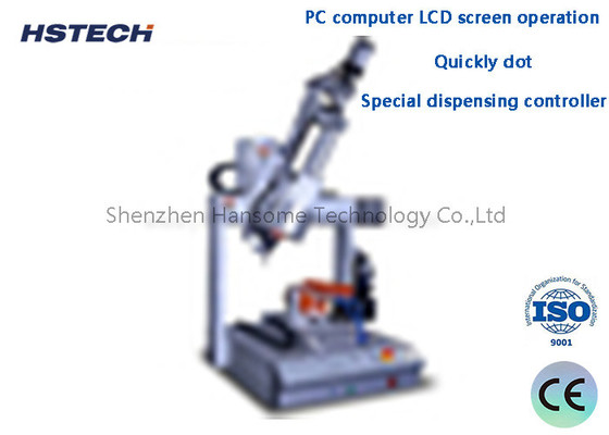 LCD 스크린 작동 4 축 진공 장치로 접착기 분배 기계