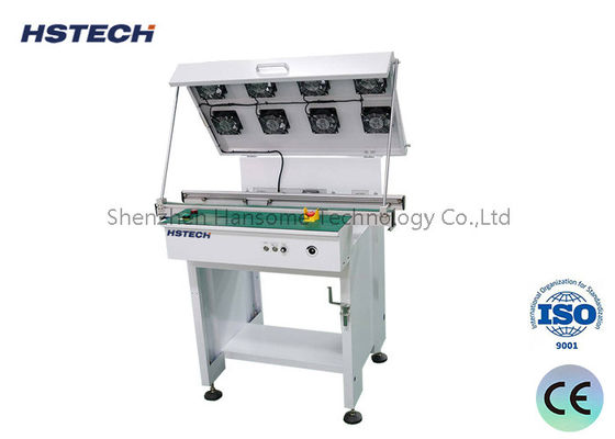 좋은 가격 팬 타워 라이트 및 정전기 방지 평면 벨트가 있는 부드러운 운송 SMT 냉각 컨베이어 온라인으로