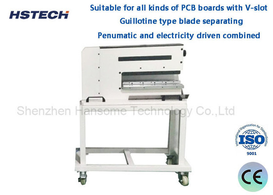 좋은 가격 Pneumatically Driven V-CUT PCB Separator 40mm Height Pneumatic PCB Depanelizer (공압적으로 구동되는 V-CUT PCB 분리기) 온라인으로