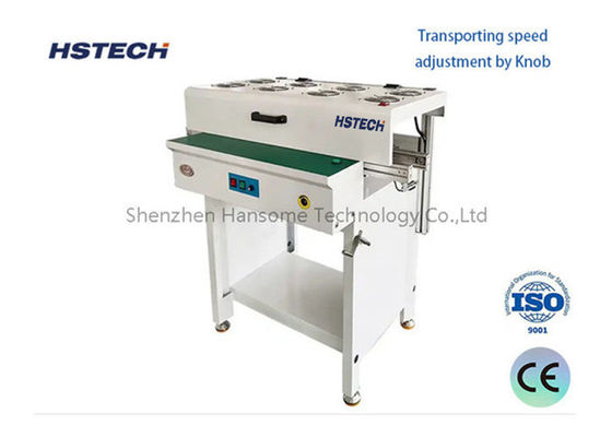 좋은 가격 스테인리스 스틸 PCB 운송 컨베이어 SMT 애플리케이션을 위한 핸드 크랭크 너비 조정 및 ESD 평면 벨트 온라인으로